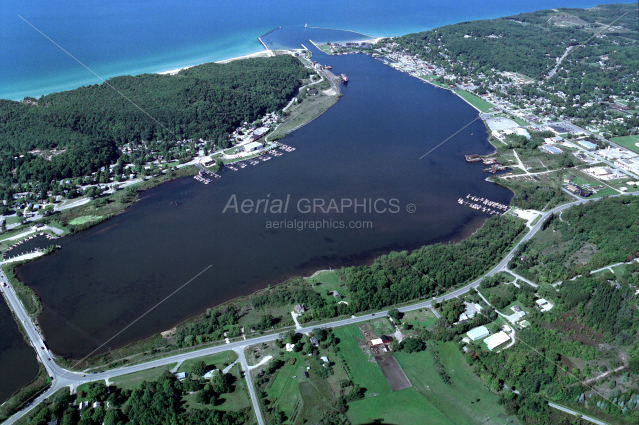 Betsie Lake & Frankfort City in Benzie County, Michigan